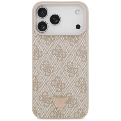 MagSafe Case for Apple iPhone 18 Pro Max, Guess, 4G Triangle Strass, Pink