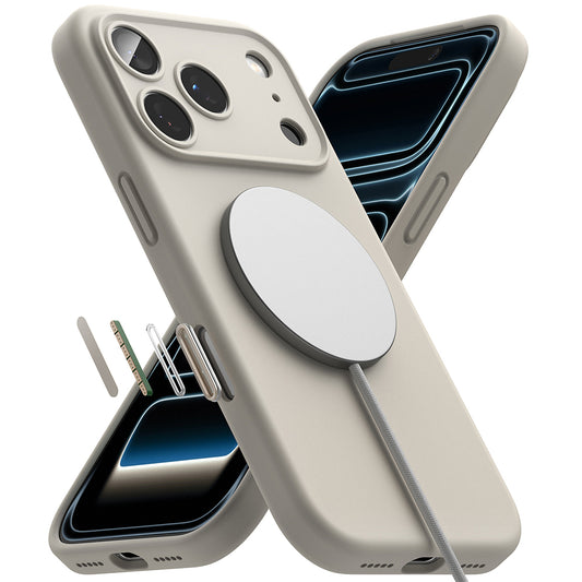 MagSafe Case for Apple iPhone 18 Pro Max, Ringke, Silicone, Cream