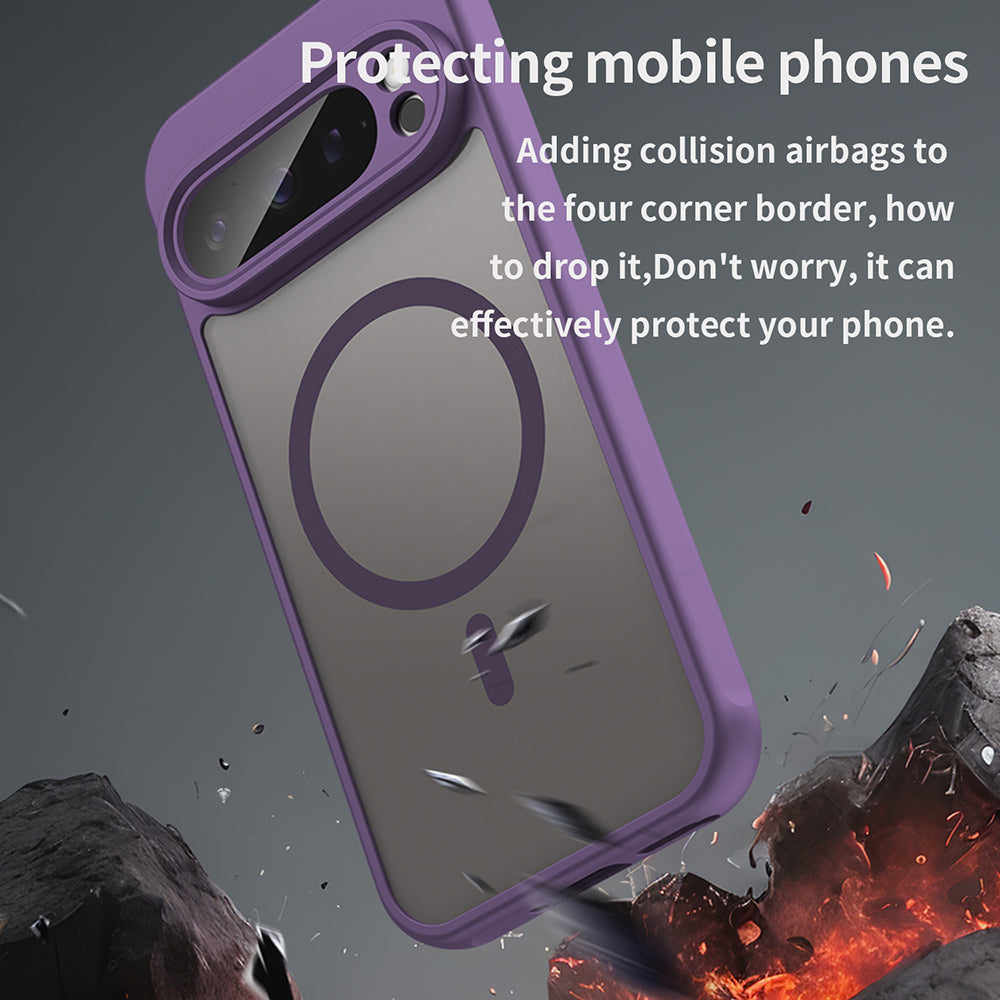 MagSafe Case for Google Pixel 9 Pro, Techsuit, HaloFrost II, Purple