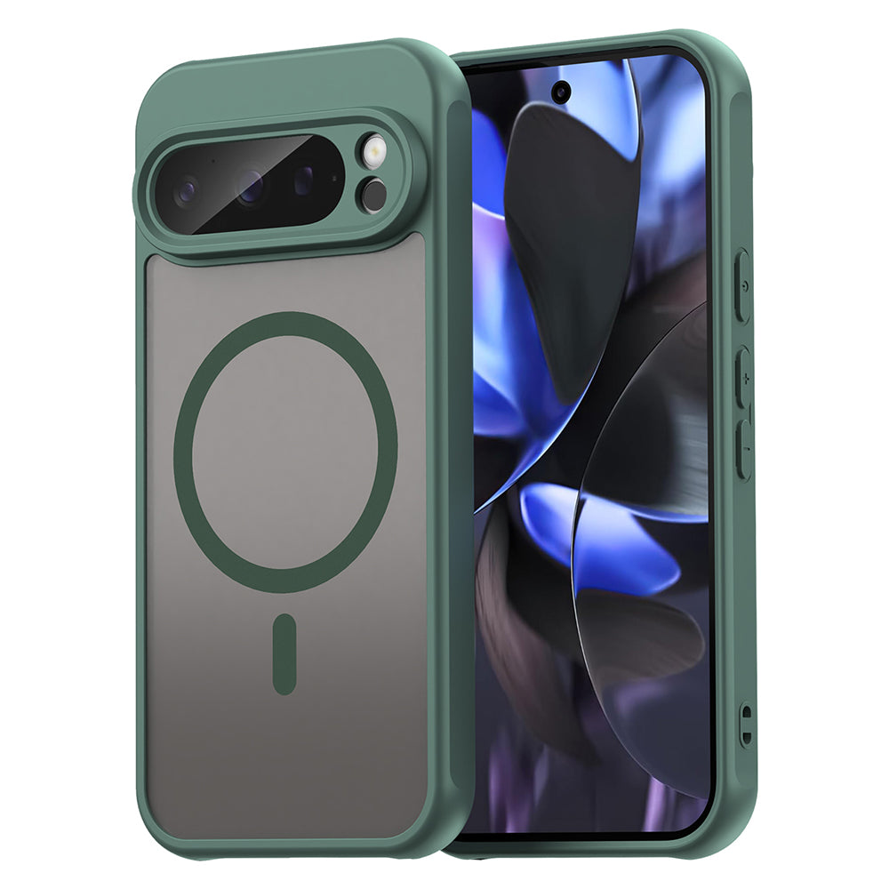 MagSafe Case for Google Pixel 9 Pro, Techsuit, HaloFrost II, Green