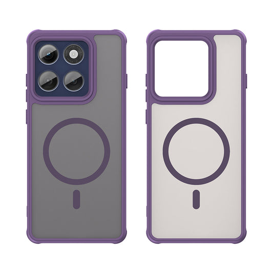 MagSafe Case for Motorola Edge 60 Pro, Techsuit, HaloFrost II (Big Lens Hole), Purple
