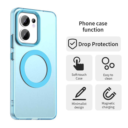 MagSafe Case for Oppo Reno13 FS 5G / Reno13 F 4G / Reno13 F, Techsuit, CandyCase, Blue