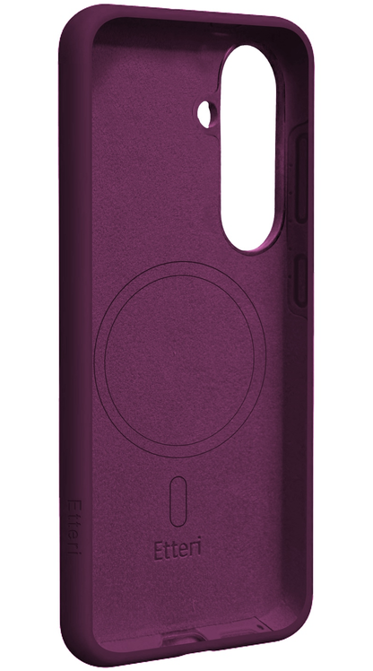 MagSafe Case for Samsung Galaxy S25 S931, Etteri, Silicone Mag, Burgundy
