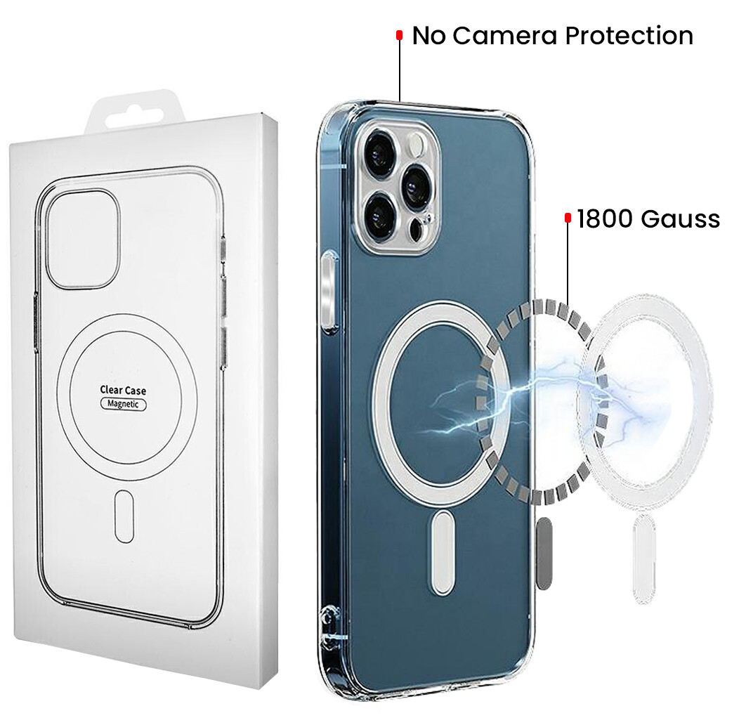 MagSafe Case for Samsung Galaxy S25 Ultra S938, OEM, 1800 Gauss, Transparent