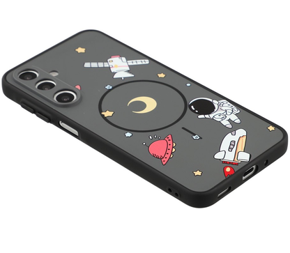 MagSafe Case for Samsung Galaxy S26 Ultra S948, OEM, Cartoon Astronaut, Gray
