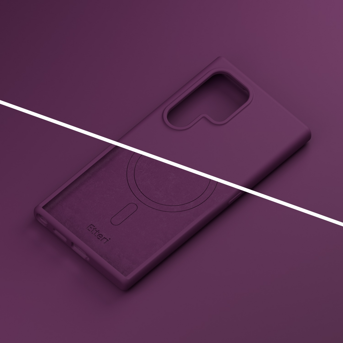 MagSafe Case for Samsung Galaxy S26 Ultra S948, Etteri, Silicone Mag, Burgundy