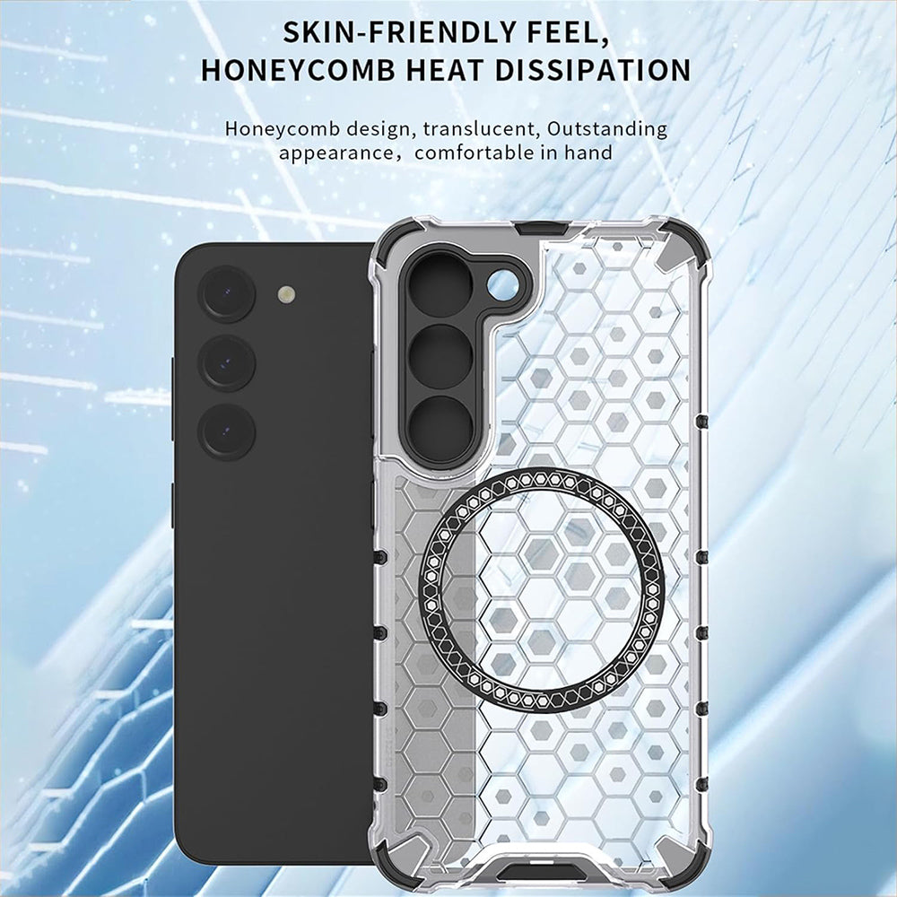 MagSafe Case for Samsung Galaxy A05 A055, Techsuit, HoneyComb Shield, Black