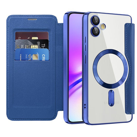 MagSafe Case for Samsung Galaxy A05 A055, Techsuit, SmartMag Book, Blue