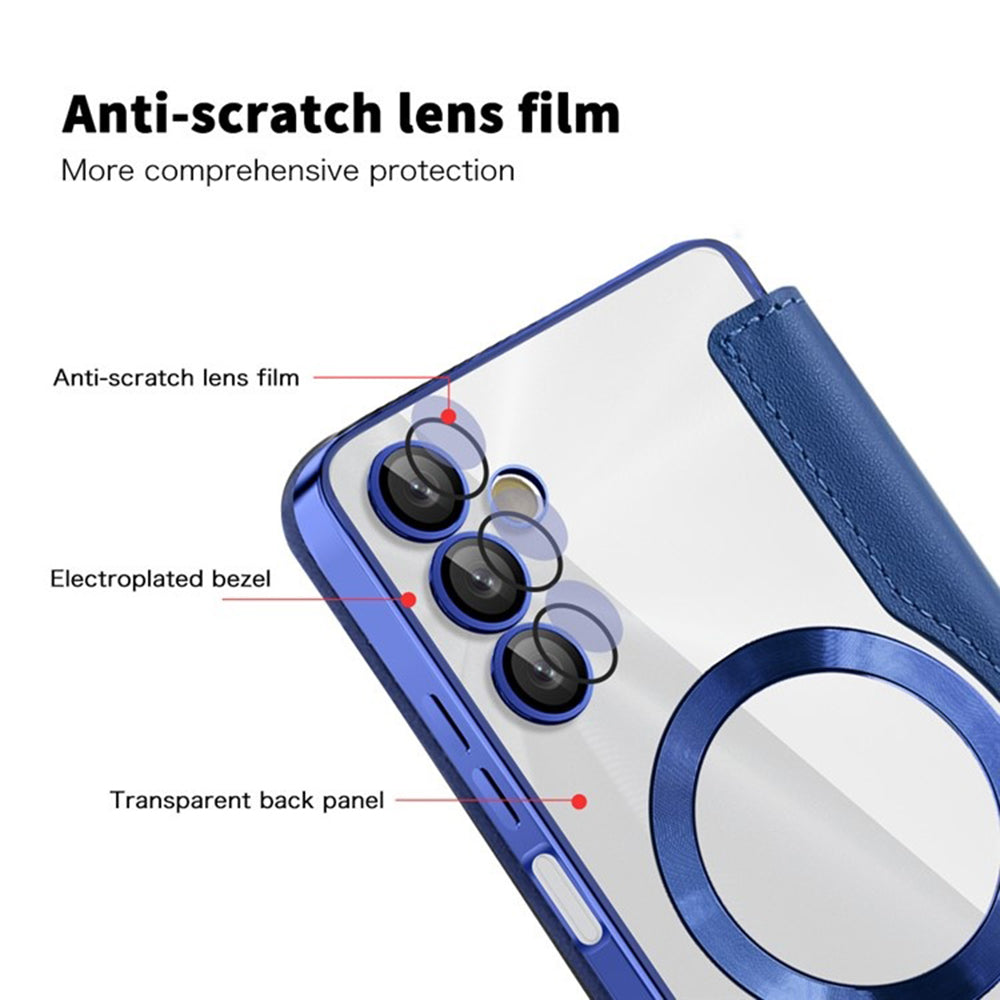 MagSafe Case for Samsung Galaxy A05s A057, Techsuit, SmartMag Book, Blue