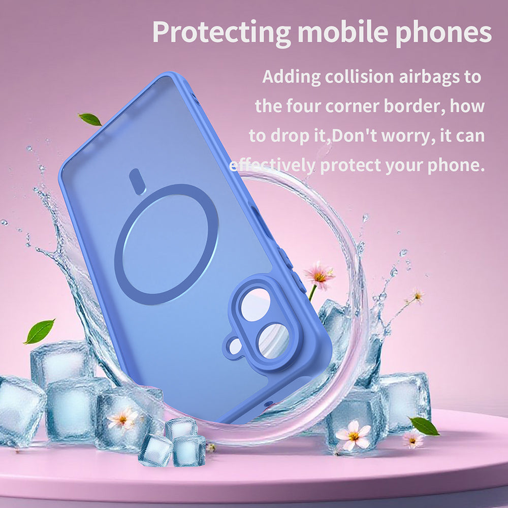 MagSafe Case for Samsung Galaxy A07 4G A075, Techsuit, HaloFrost II, Blue