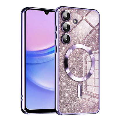 MagSafe Case for Samsung Galaxy A15 5G A156 / A15 A155, Techsuit, Luxury Glitter, Light Purple