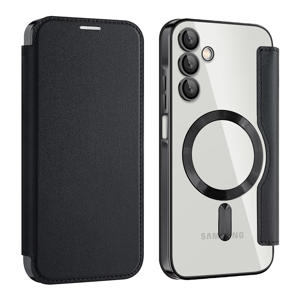 MagSafe Case for Samsung Galaxy A15 5G A156 / A15 A155, Techsuit, SmartMag Book, Black
