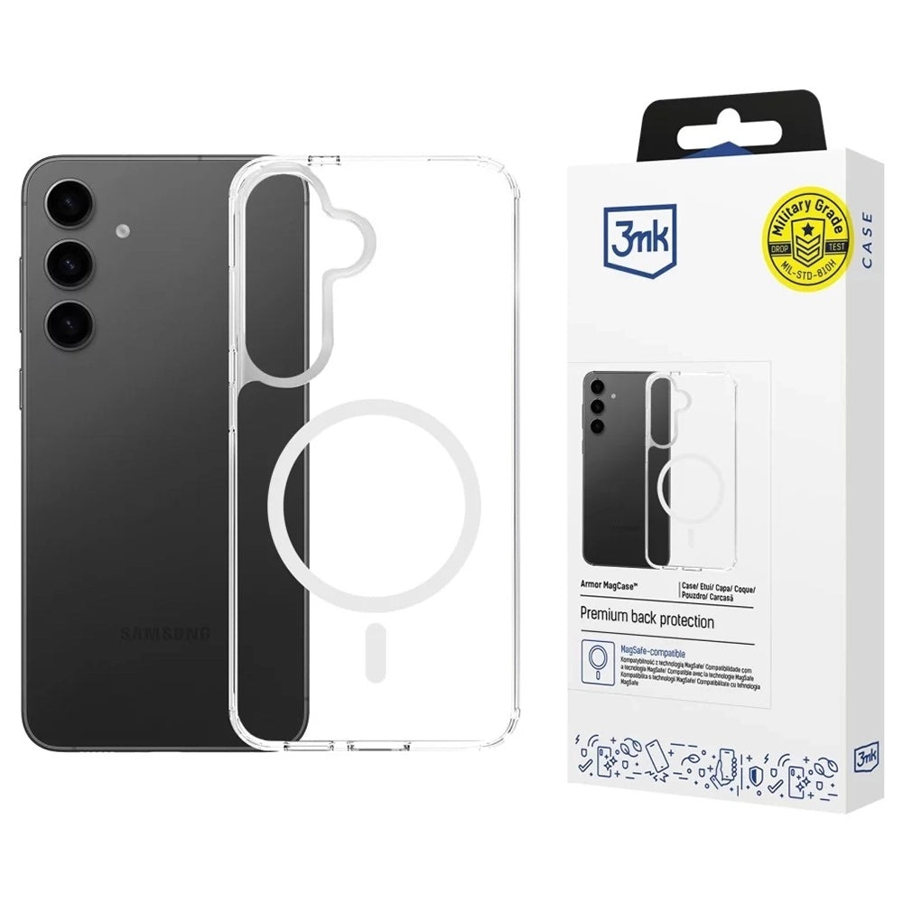 MagSafe Case for Samsung Galaxy A16 5G A166 / A16 4G A165, 3MK, Armor MagCase, Transparent
