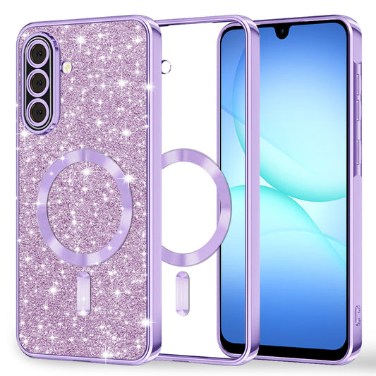 MagSafe Case for Samsung Galaxy A17 4G / A17 5G, Techsuit, Luxury Glitter, Light Purple