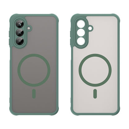 MagSafe Case for Samsung Galaxy A26 A266, Techsuit, HaloFrost II, Green