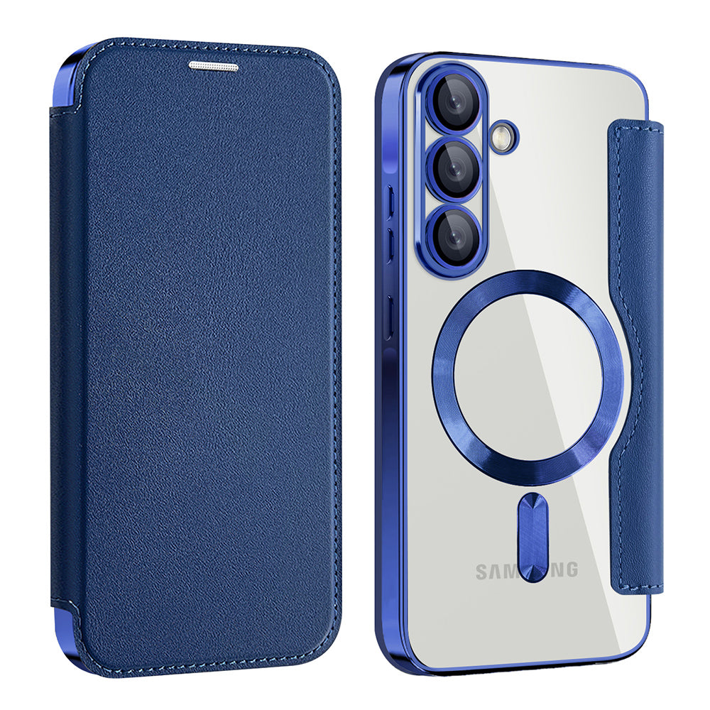 MagSafe Case for Samsung Galaxy A26 A266, Techsuit, SmartMag Book, Blue