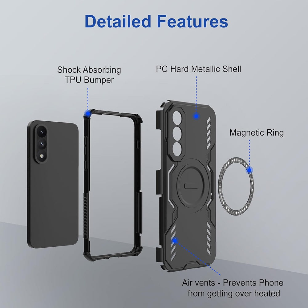 MagSafe Case for Samsung Galaxy A27 5G, Techsuit, ArmorMag, Black