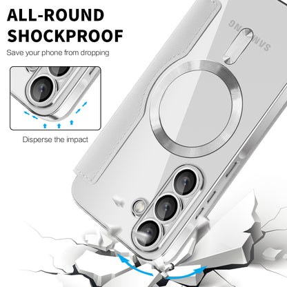 MagSafe Case for Samsung Galaxy A37 5G, Techsuit, SmartMag Book, Gray