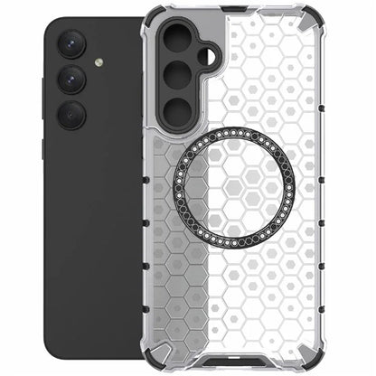 MagSafe Case for Samsung Galaxy A55 5G A556, Techsuit, HoneyComb Shield, White