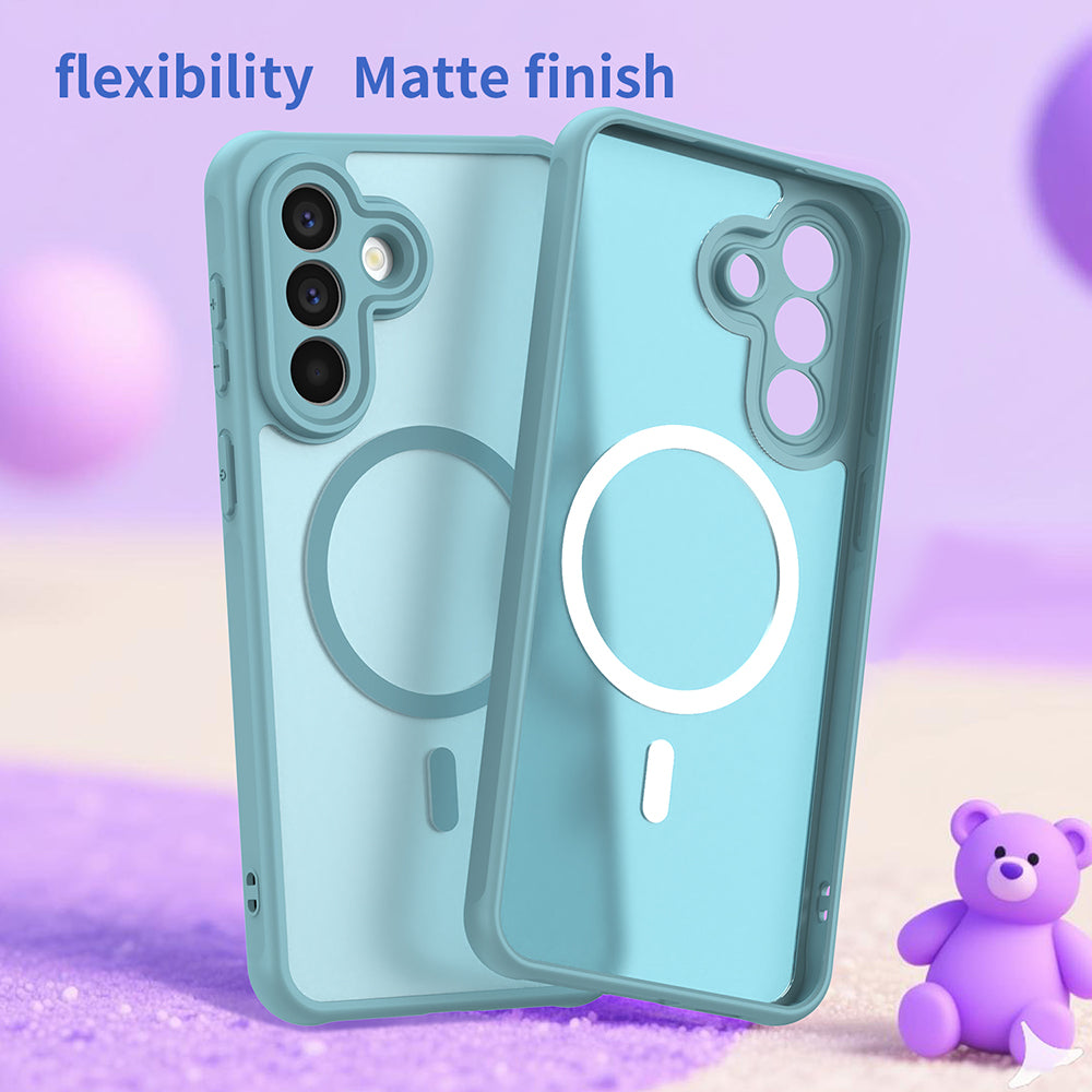 MagSafe Case for Samsung Galaxy A57 5G, Techsuit, HaloFrost II, Light Green