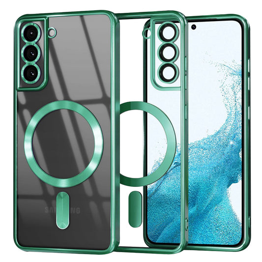 MagSafe Case for Samsung Galaxy S22 5G S901, Techsuit, Luxury Crystal, Light Green