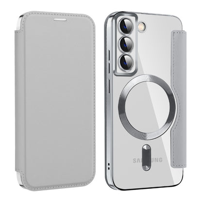 MagSafe Case for Samsung Galaxy S22 5G S901, Techsuit, SmartMag Book, Gray