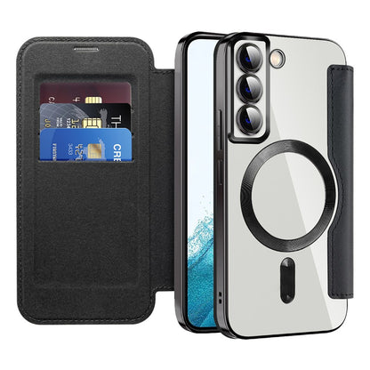 MagSafe Case for Samsung Galaxy S22 5G S901, Techsuit, SmartMag Book, Black