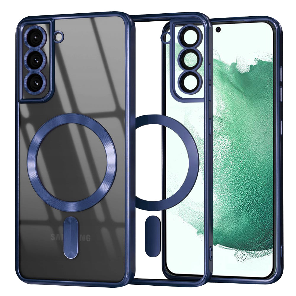 MagSafe Case for Samsung Galaxy S22+ 5G S906, Techsuit, Luxury Crystal, Dark Blue