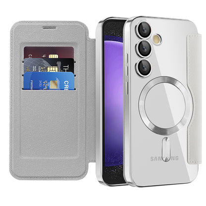 MagSafe Case for Samsung Galaxy S23 FE S711, Techsuit, SmartMag Book, Gray