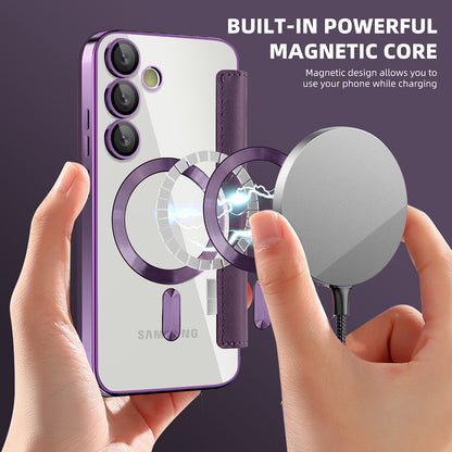 MagSafe Case for Samsung Galaxy S23 FE S711, Techsuit, SmartMag Book, Purple
