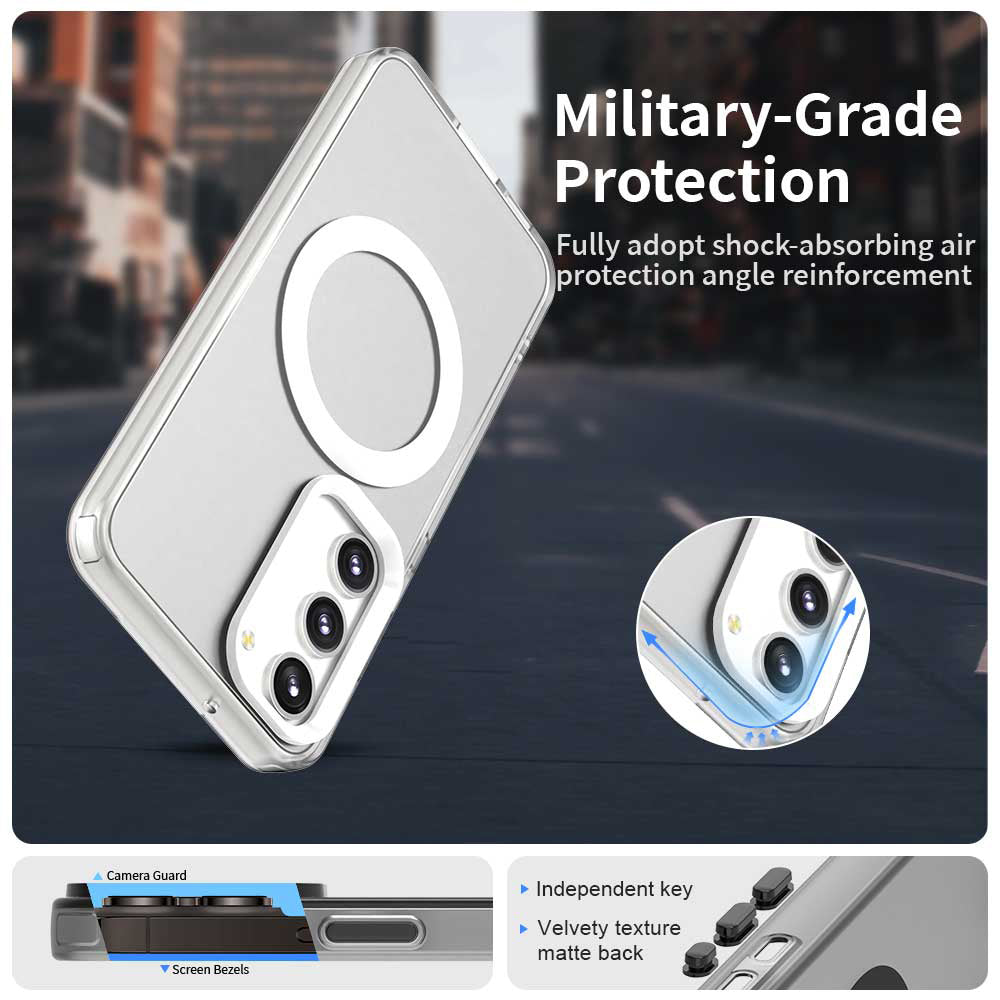 MagSafe Case for Samsung Galaxy S23+ S916, Techsuit, CandyCase, White