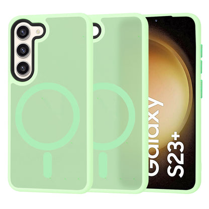 MagSafe Case for Samsung Galaxy S23+ S916, Techsuit, HaloFrost, Light Green