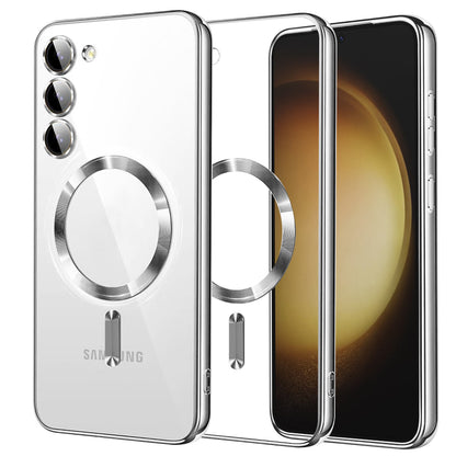 MagSafe Case for Samsung Galaxy S23+ S916, Techsuit, Luxury Crystal, Silver