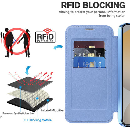 MagSafe Case for Samsung Galaxy S23 S911, Techsuit, SmartMag Book, Blue