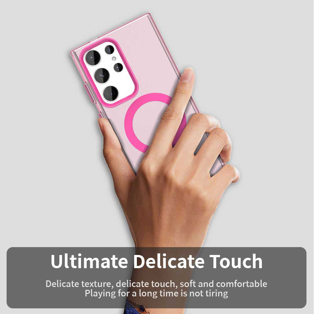MagSafe Case for Samsung Galaxy S23 Ultra S918, Techsuit, CandyCase, Pink