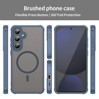 MagSafe Case for Samsung Galaxy S24 FE S721, Techsuit, HaloFrost II, Navy Blue