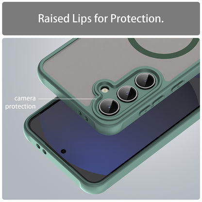 MagSafe Case for Samsung Galaxy S24 FE S721, Techsuit, HaloFrost II, Green