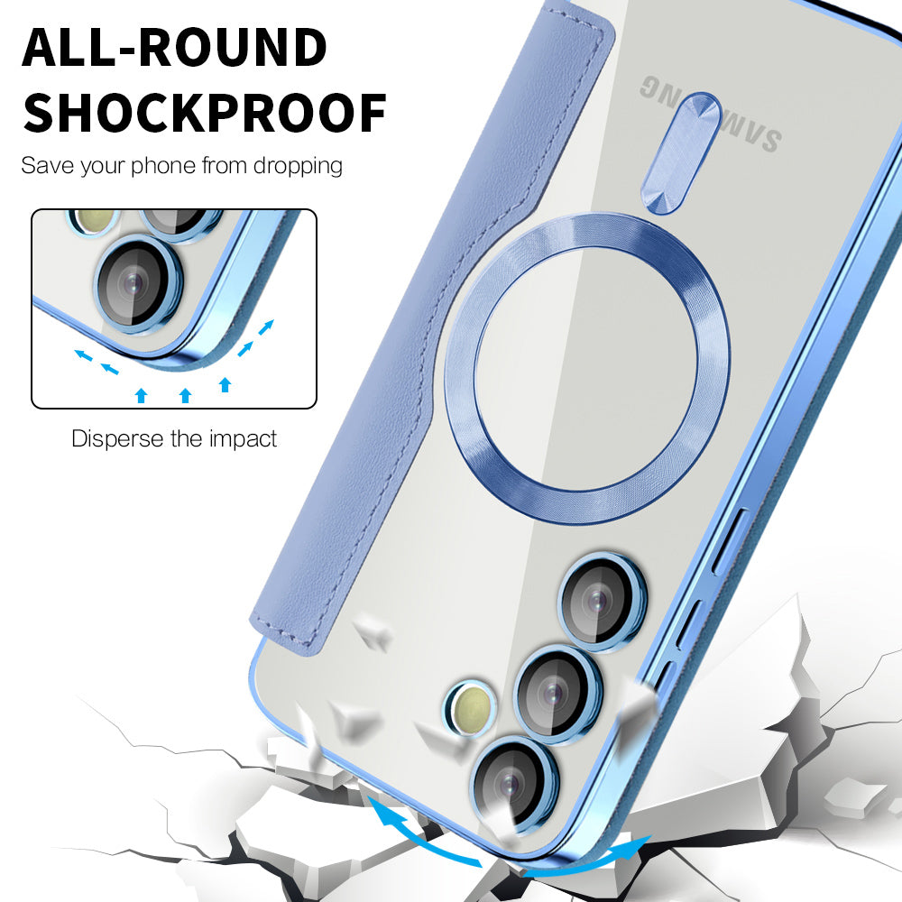 MagSafe Case for Samsung Galaxy S24 FE S721, Techsuit, SmartMag Book, Blue