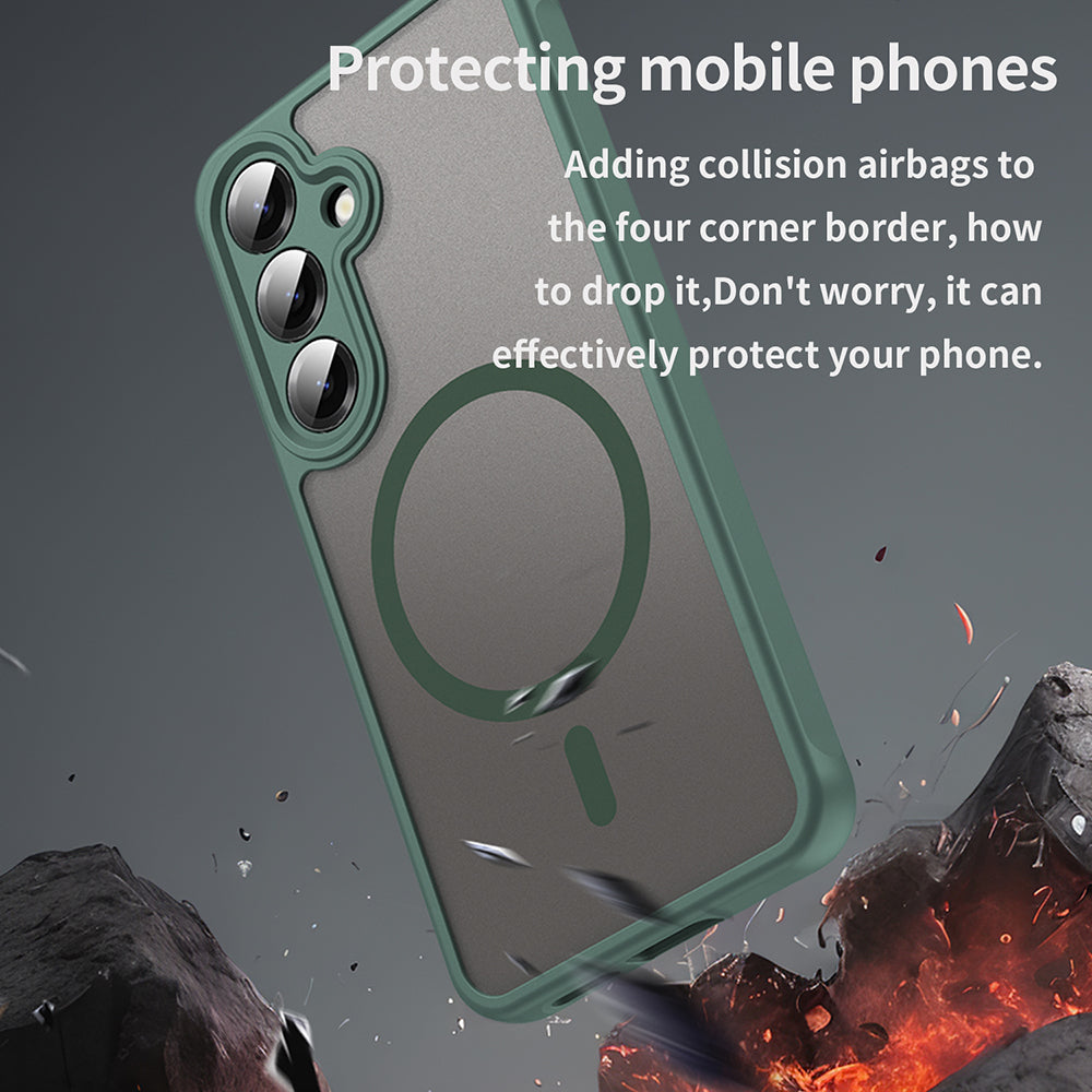 MagSafe Case for Samsung Galaxy S24+ S926, Techsuit, HaloFrost II, Green