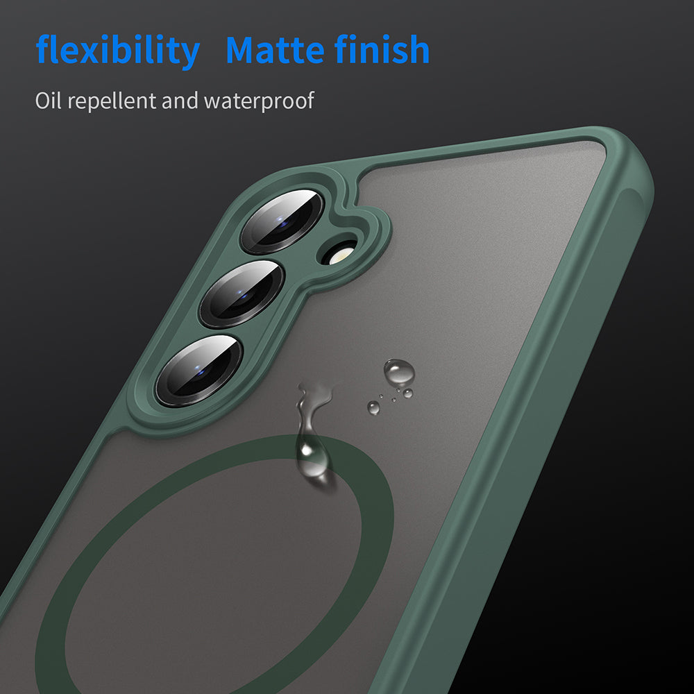 MagSafe Case for Samsung Galaxy S24+ S926, Techsuit, HaloFrost II, Green