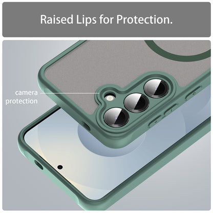 MagSafe Case for Samsung Galaxy S24 S921, Techsuit, HaloFrost II, Green