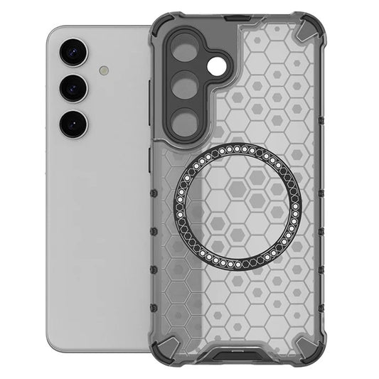 MagSafe Case for Samsung Galaxy S24 S921, Techsuit, HoneyComb Shield, Black