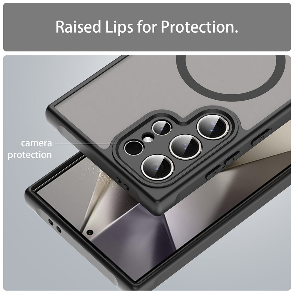 MagSafe Case for Samsung Galaxy S24 Ultra S928, Techsuit, HaloFrost II, Black