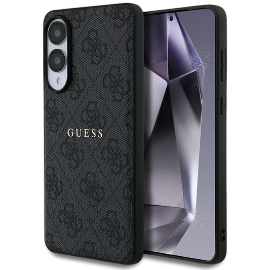 MagSafe Case for Samsung Galaxy S25 Edge S937, Guess, 4G Ring Classic Logo, Black