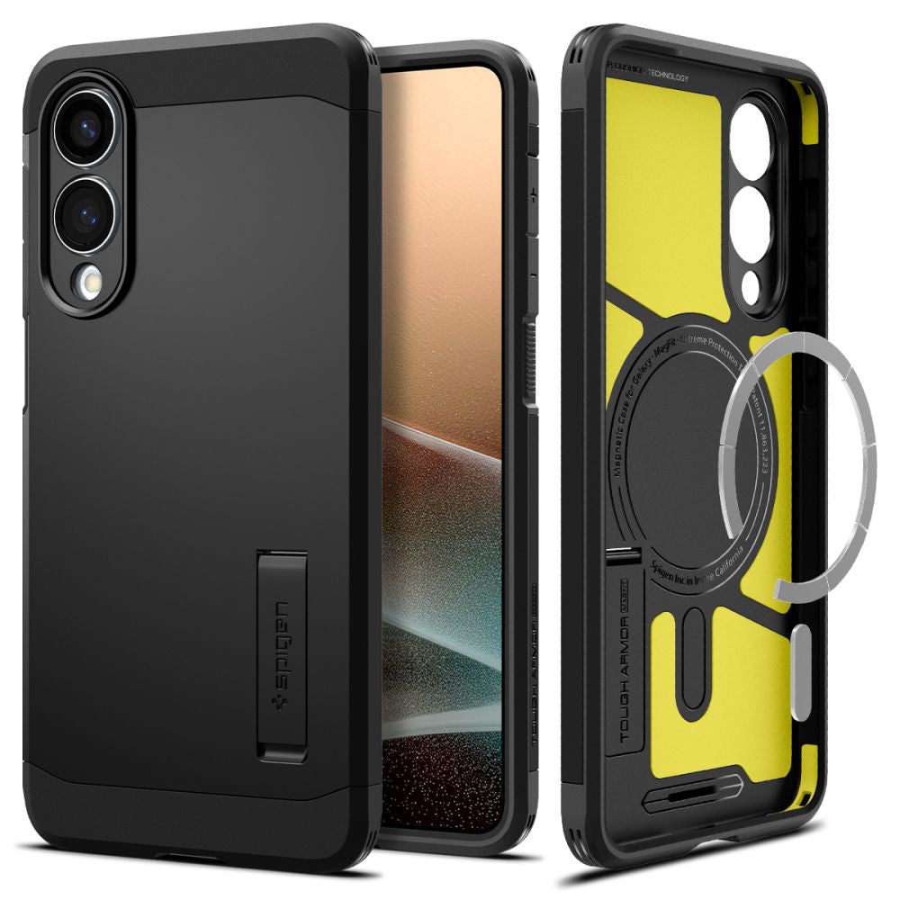 MagSafe Case for Samsung Galaxy S25 Edge S937, Spigen, Tough Armor, Black ACS09422