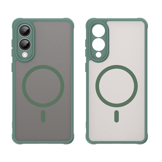 MagSafe Case for Samsung Galaxy S25 Edge S937, Techsuit, HaloFrost II, Green