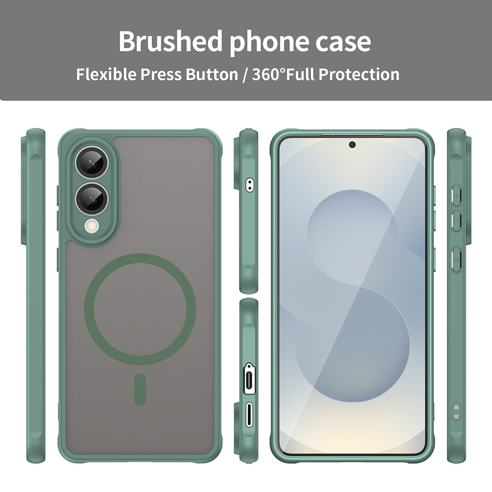 MagSafe Case for Samsung Galaxy S25 Edge S937, Techsuit, HaloFrost II, Green