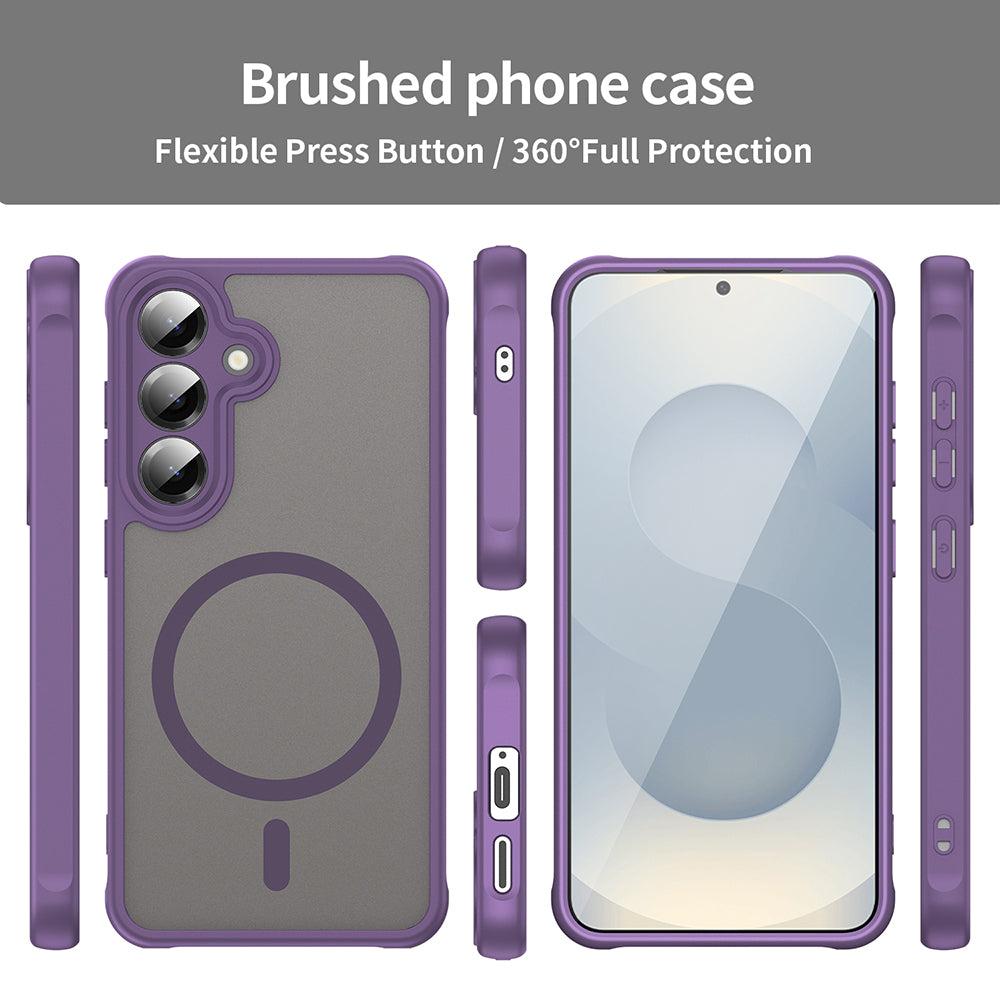 MagSafe Case for Samsung Galaxy S25 FE, Techsuit, HaloFrost II, Purple