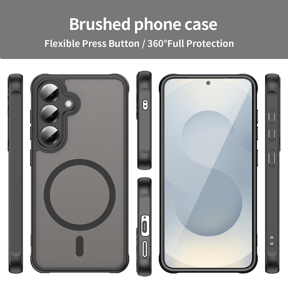 MagSafe Case for Samsung Galaxy S25 FE, Techsuit, HaloFrost II, Black