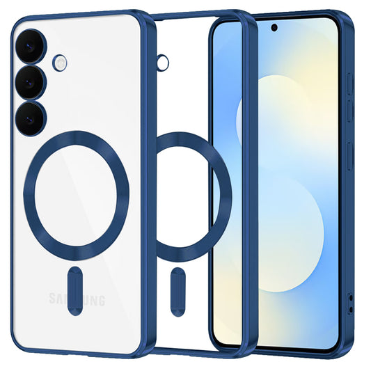 MagSafe Case for Samsung Galaxy S25 FE, Techsuit, Luxury Crystal, Dark Blue